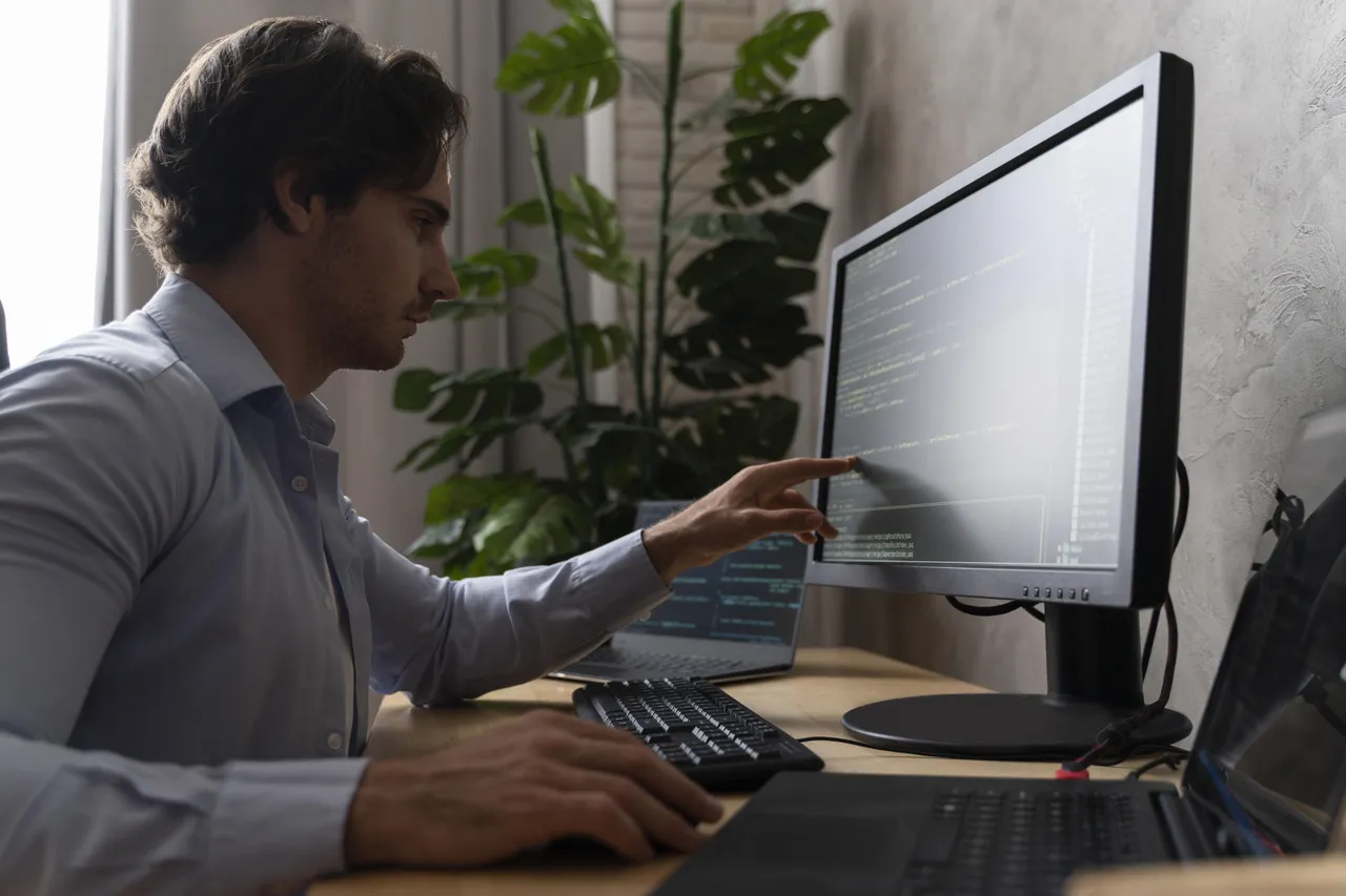 Engineer reviewing code during a Cypress to Playwright migration